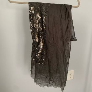 Gray Sequin Scarf